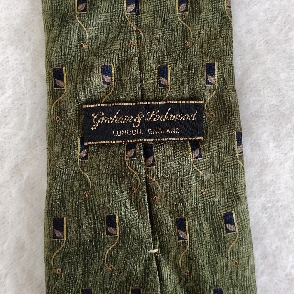 Silk Graham & Lockwood Green Tie EUC